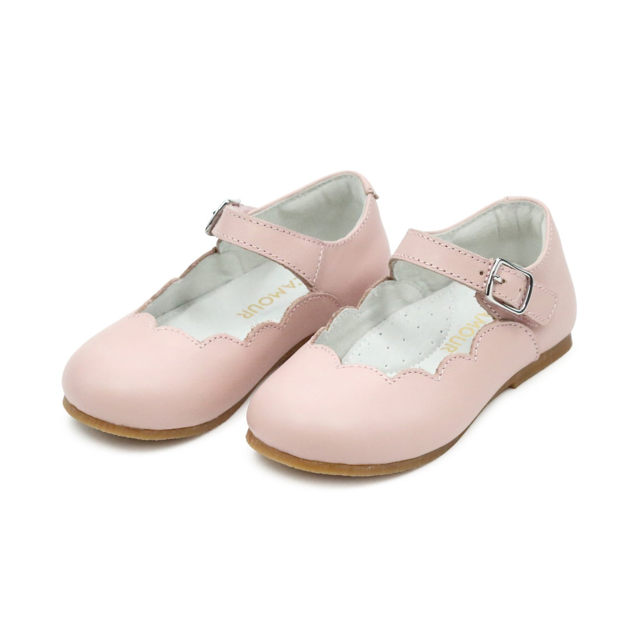 Sonia Scalloped Flat - Pink